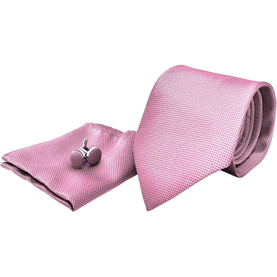 Kostym Accessoarer Slips + Näsduk + Manschettknappar - Rosa | Mode & Accessoarer - Accessoarer - Kostymtillbehör | Pryloteket