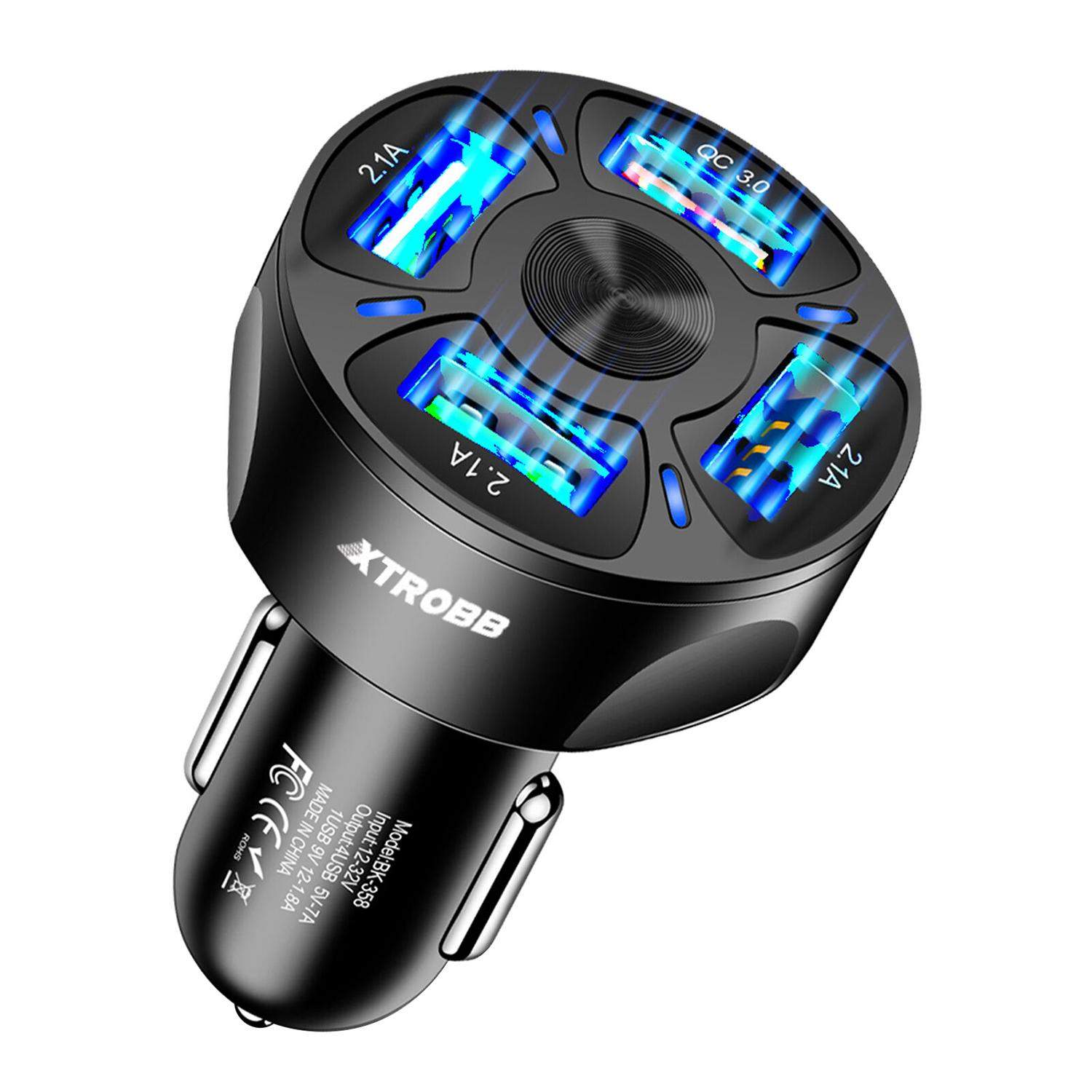 Biloplader - 4 USB-porte