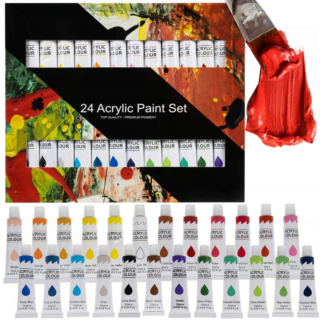Acrylic paints 24 pcs 12 ml eStore