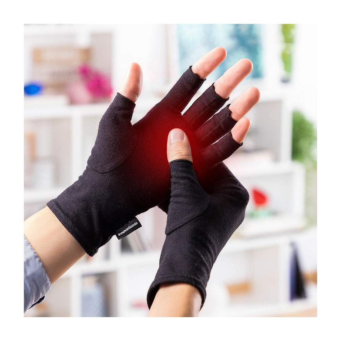 2x Artrithandskar / Kompressionshandskar - Svart - S | Hälsa & Skönhet - Personvård - Vård & Rehabilitering - Stöd & Kompression | Pryloteket