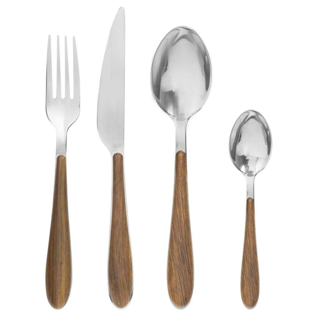 Bestickset - Träskaft - 24 Delar | Hem & Hobby - Hem & Hushåll - Kök - Servering - Bestick | Pryloteket