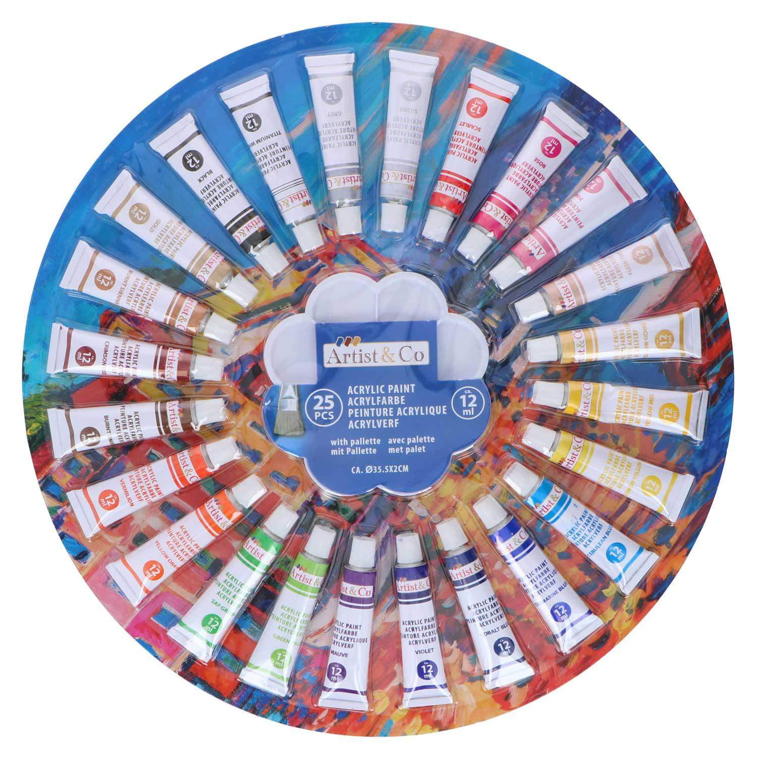 Akrylmaling - 25 stk med Paint Paint