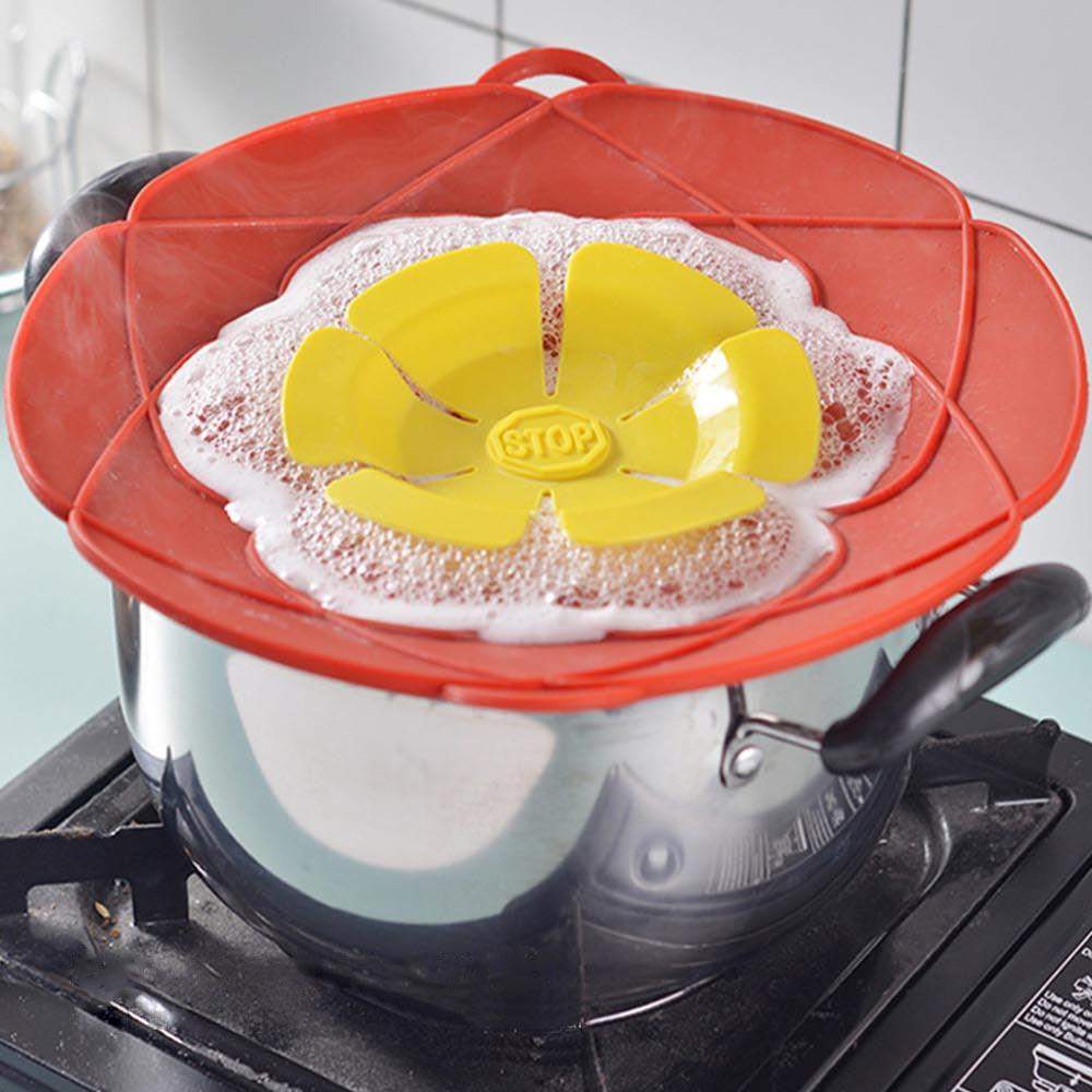 Monikäyttöinen silikonikansi kattilaan - punainen