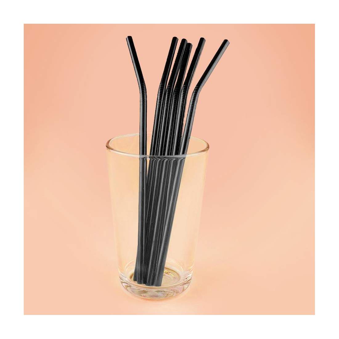 6x Böjda Metall Sugrör - Svart | Hem & Hobby - Hem & Hushåll - Kök - Servering - Sugrör - Metallsugrör | Pryloteket