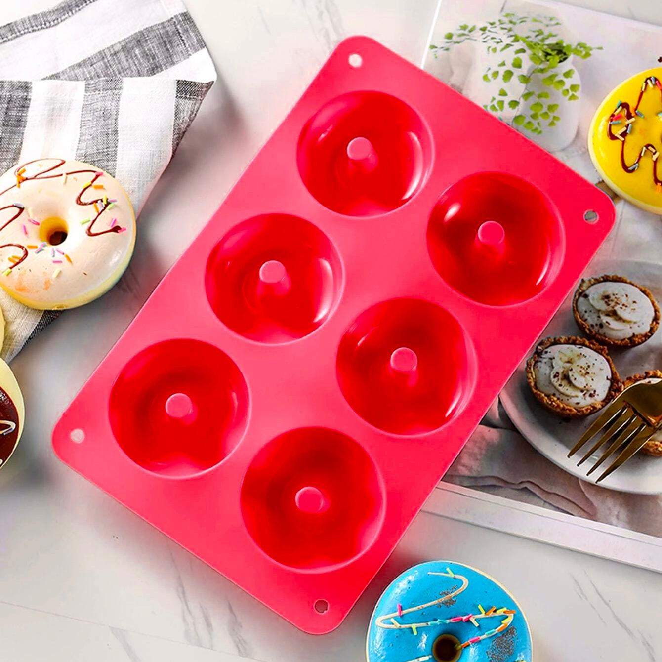 Donutform i Silikone - Rød