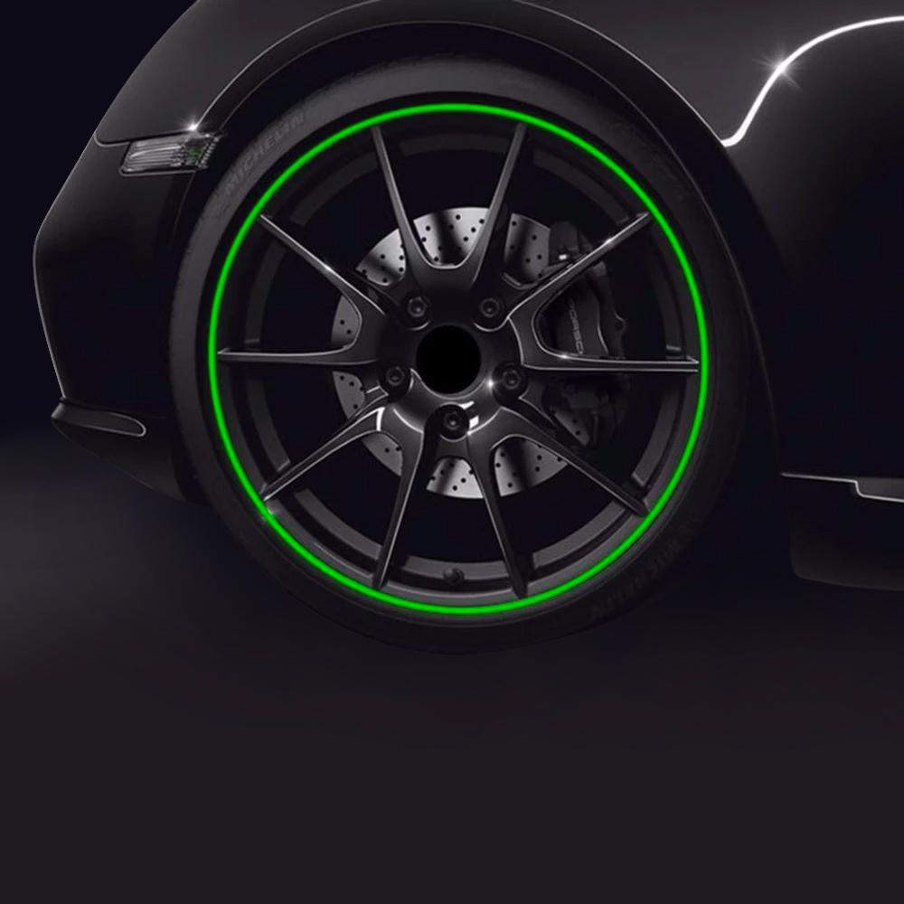 Fælgestriber, 8 Meter - Grøn