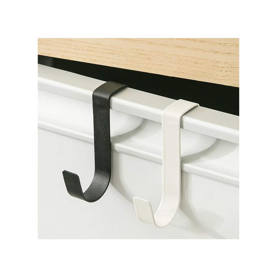 2x Hooks for Door / Cupboard door Black eStore