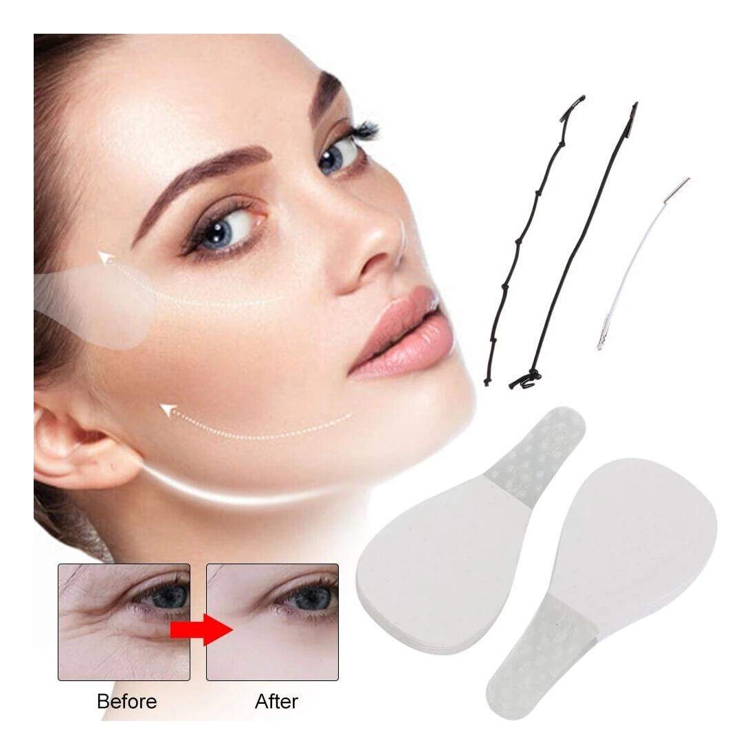 Transparent Ansiktstejp med Elastiska Band - 40-pack | Hälsa & Skönhet - Hud- & Ansiktsvård | Pryloteket