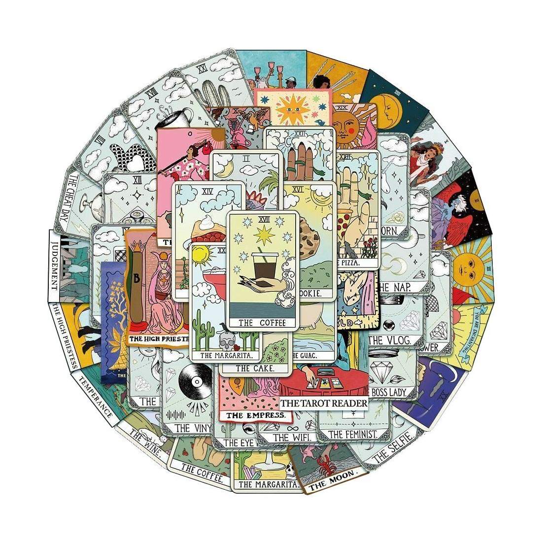 50x Klistermärken - Tarot | Leksaker & Spel - Leksaker - Rittillbehör & Pyssel - Klistermärken | Pryloteket