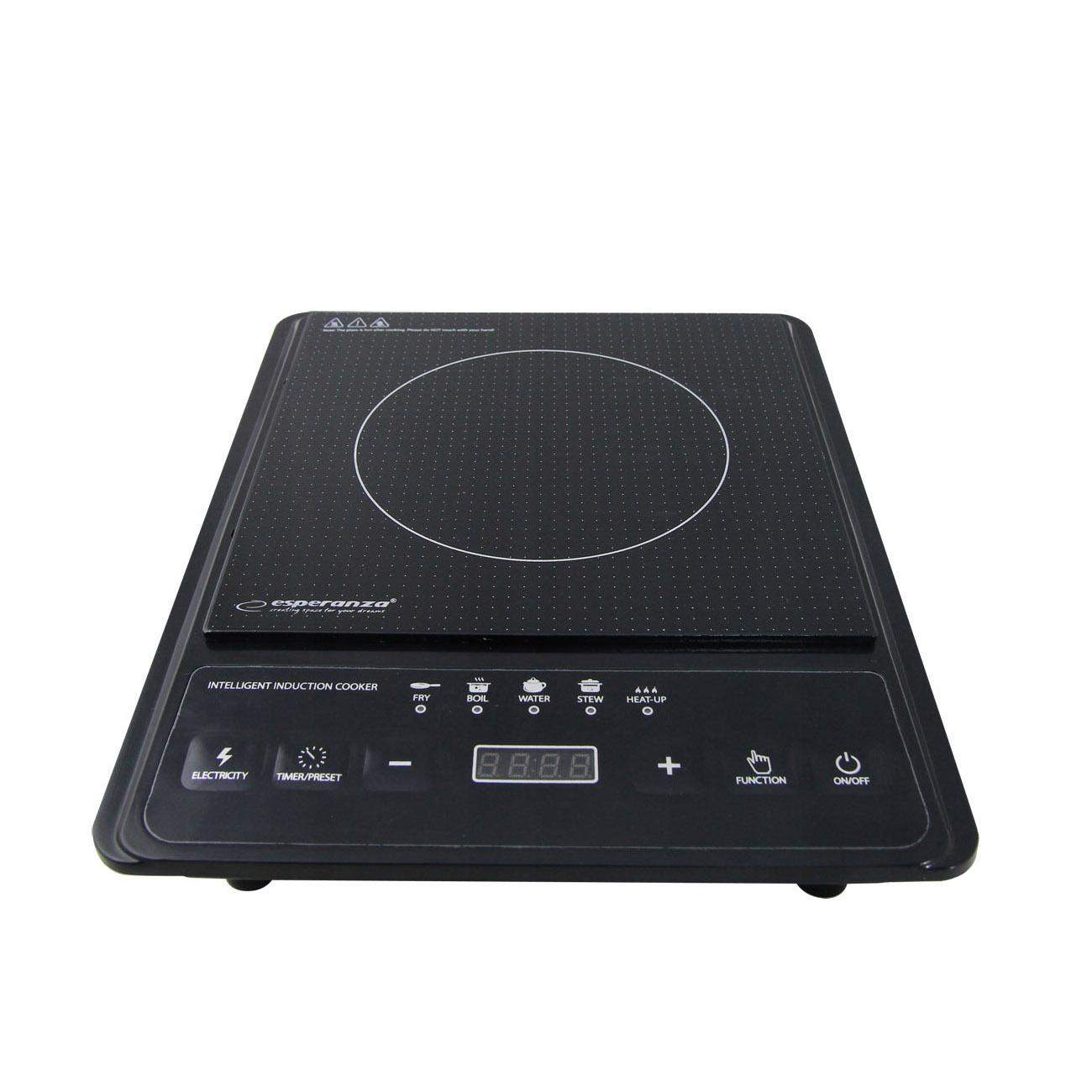 Alternativ bild 1 för Esperanza EKH011, Svart, Bänkdiskmaskin, Induktionshäll med zon, Keramiska, 1 zone(s), 1 zone(s)