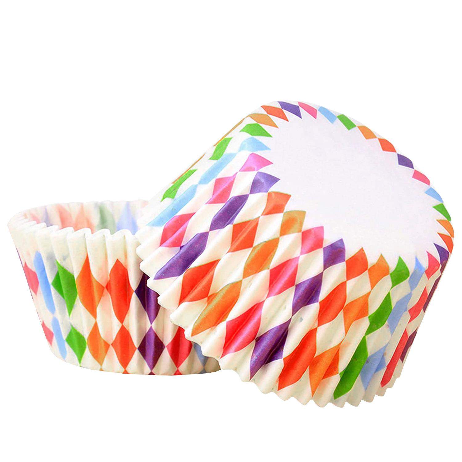 100x Farverige muffinforme