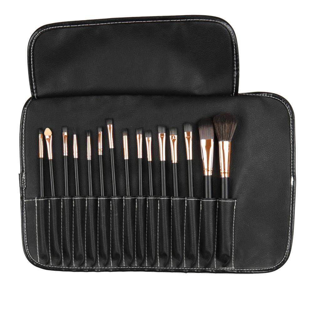 Make-up børster med etuier - 15 børster