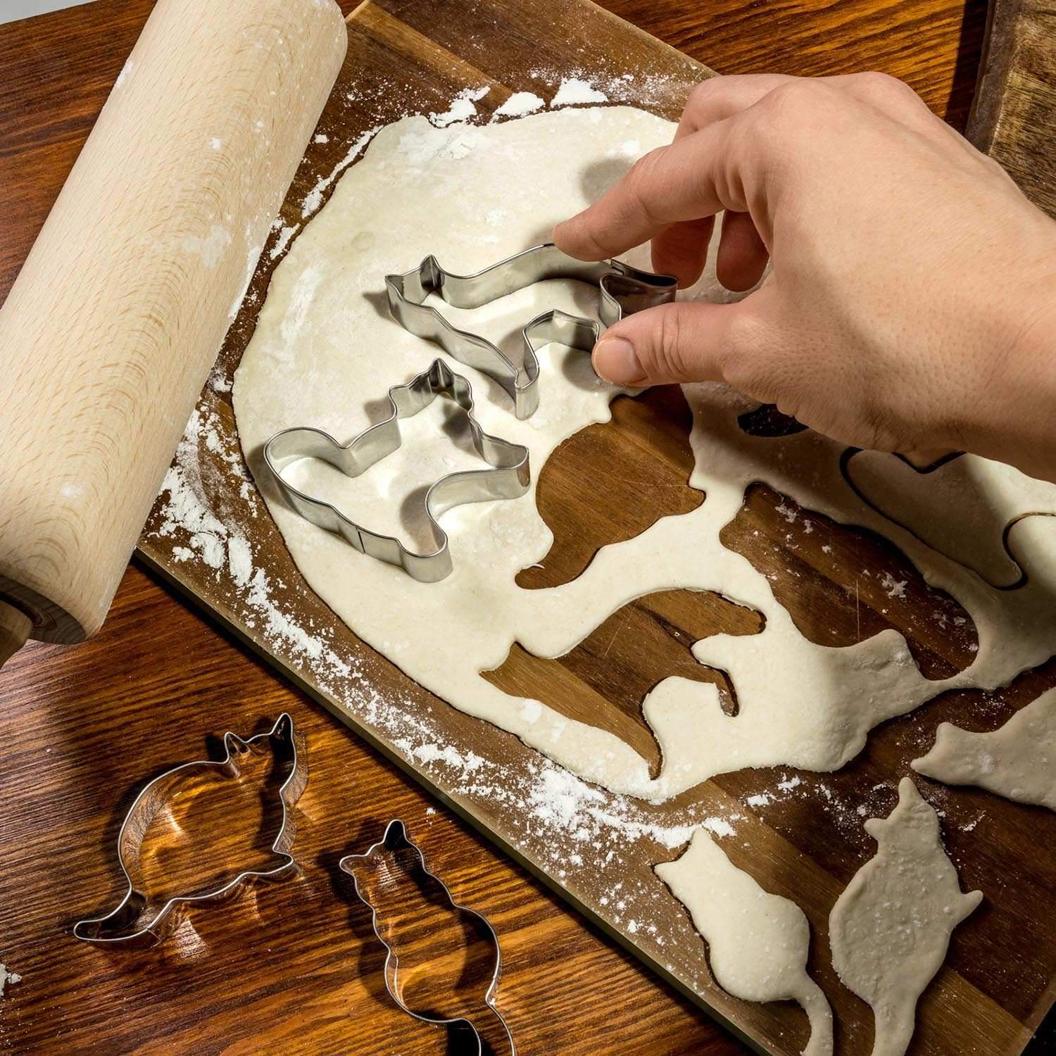 4x Småkageudstikkere - Katte