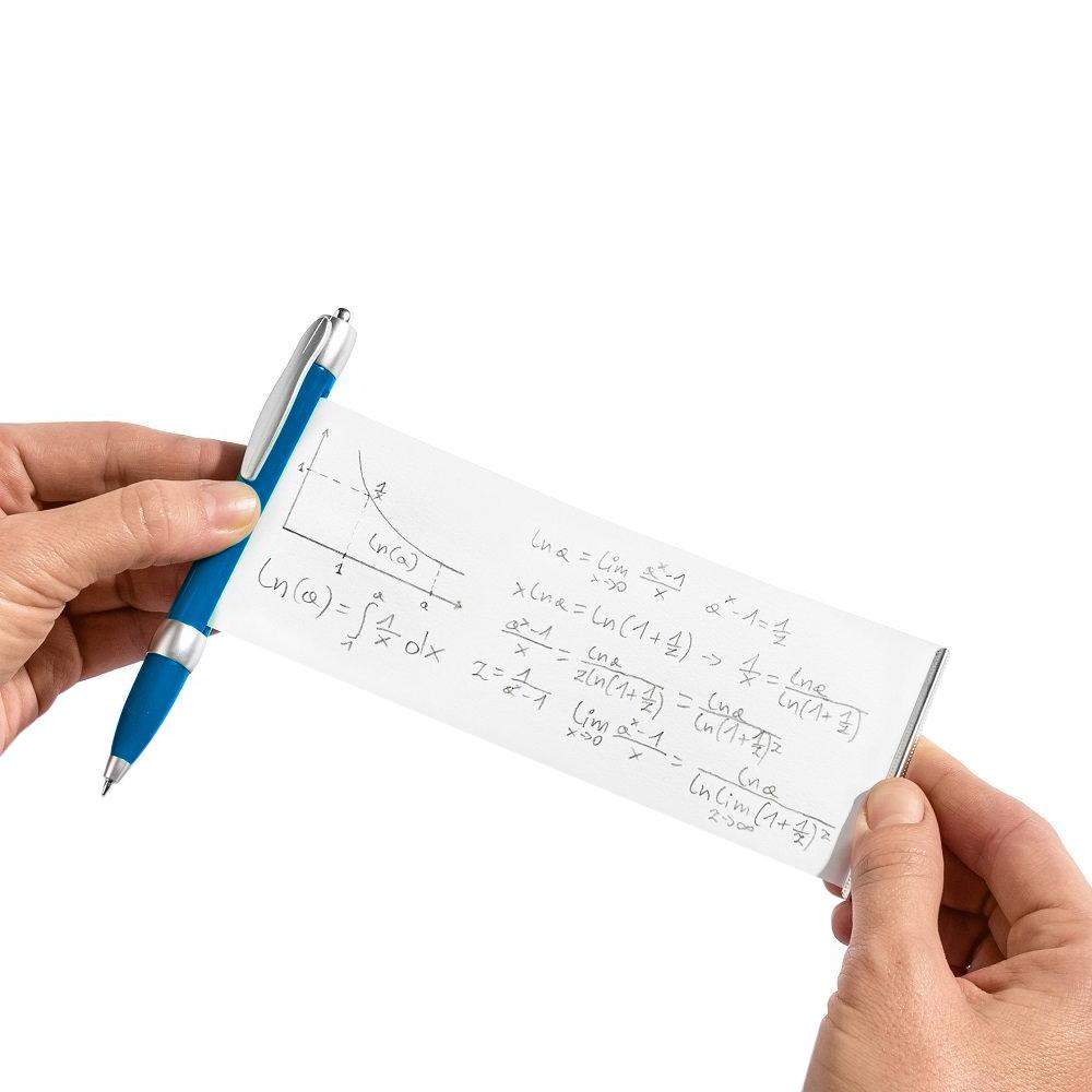 Pen with Retractable Paper Blue