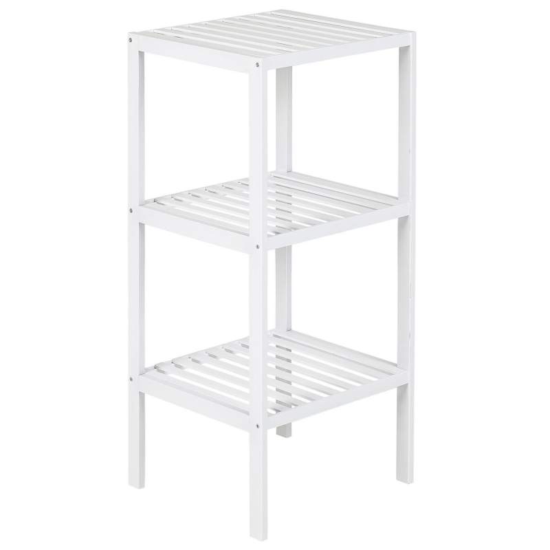 Storage shelf in Bamboo, 3 Shelves White eStore