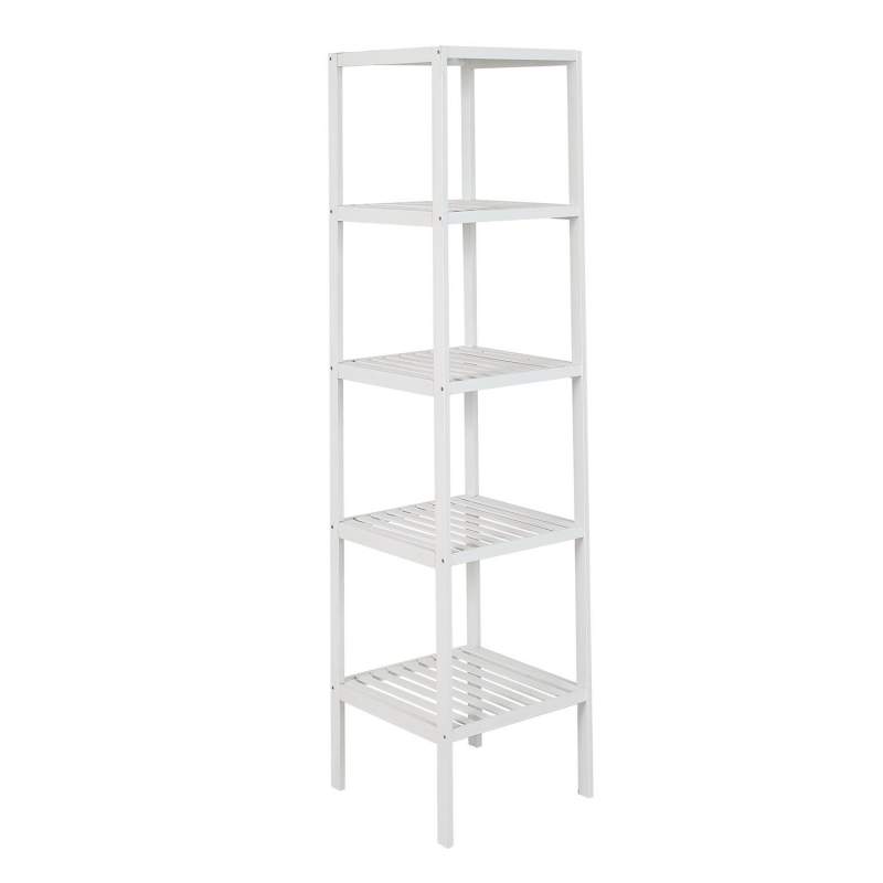 Storage shelf in Bamboo, 5 Shelves White eStore