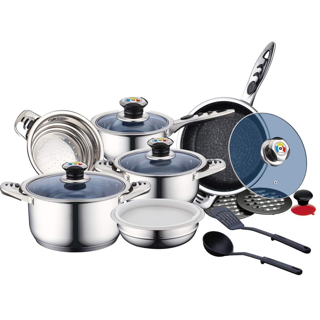 Set med Kokkärl och Köksredskap - 16 Delar | Hem & Hobby - Hem & Hushåll - Kök - Köksredskap - Kokkärl | Pryloteket