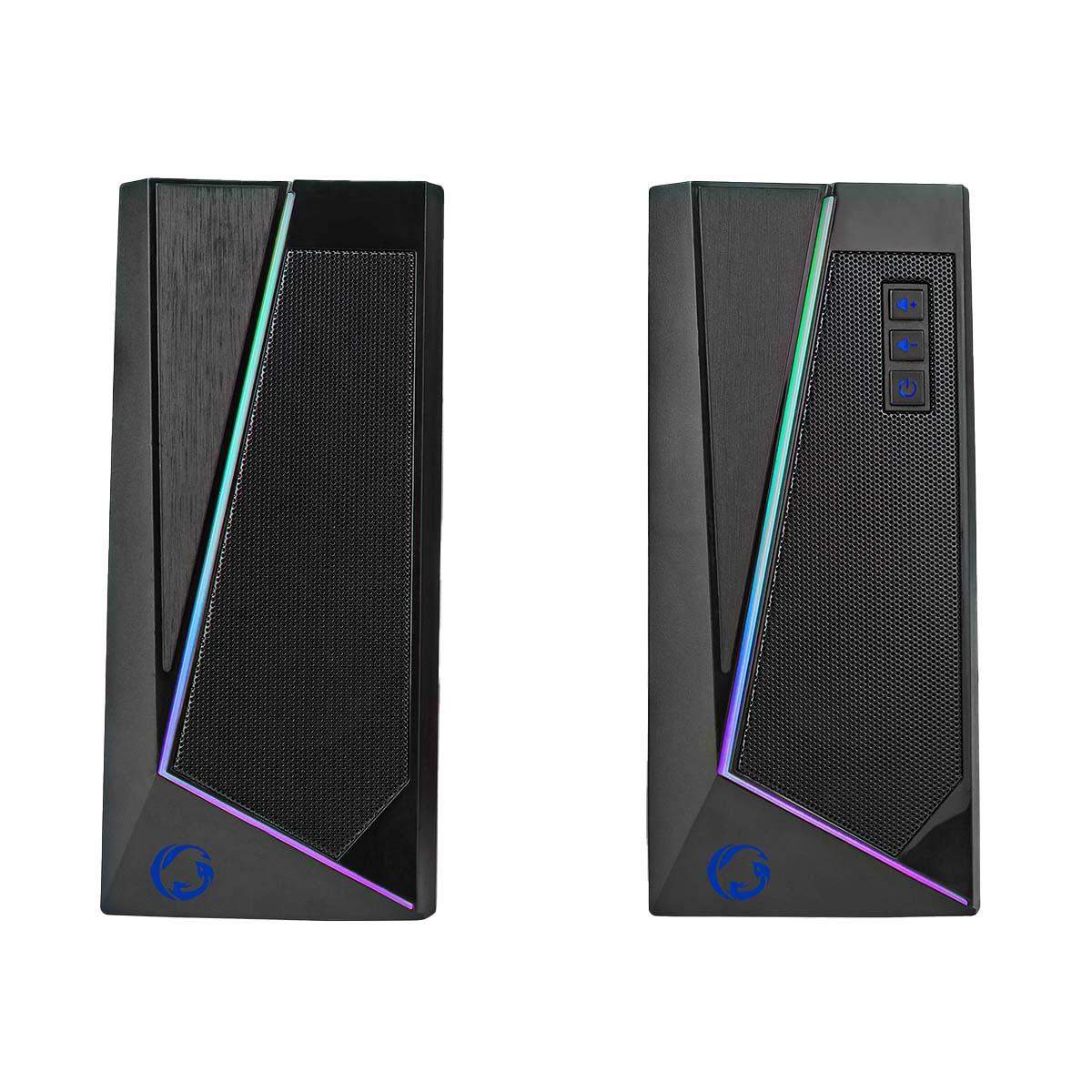 2x Computerhøjttalere, gaming - RGB billede