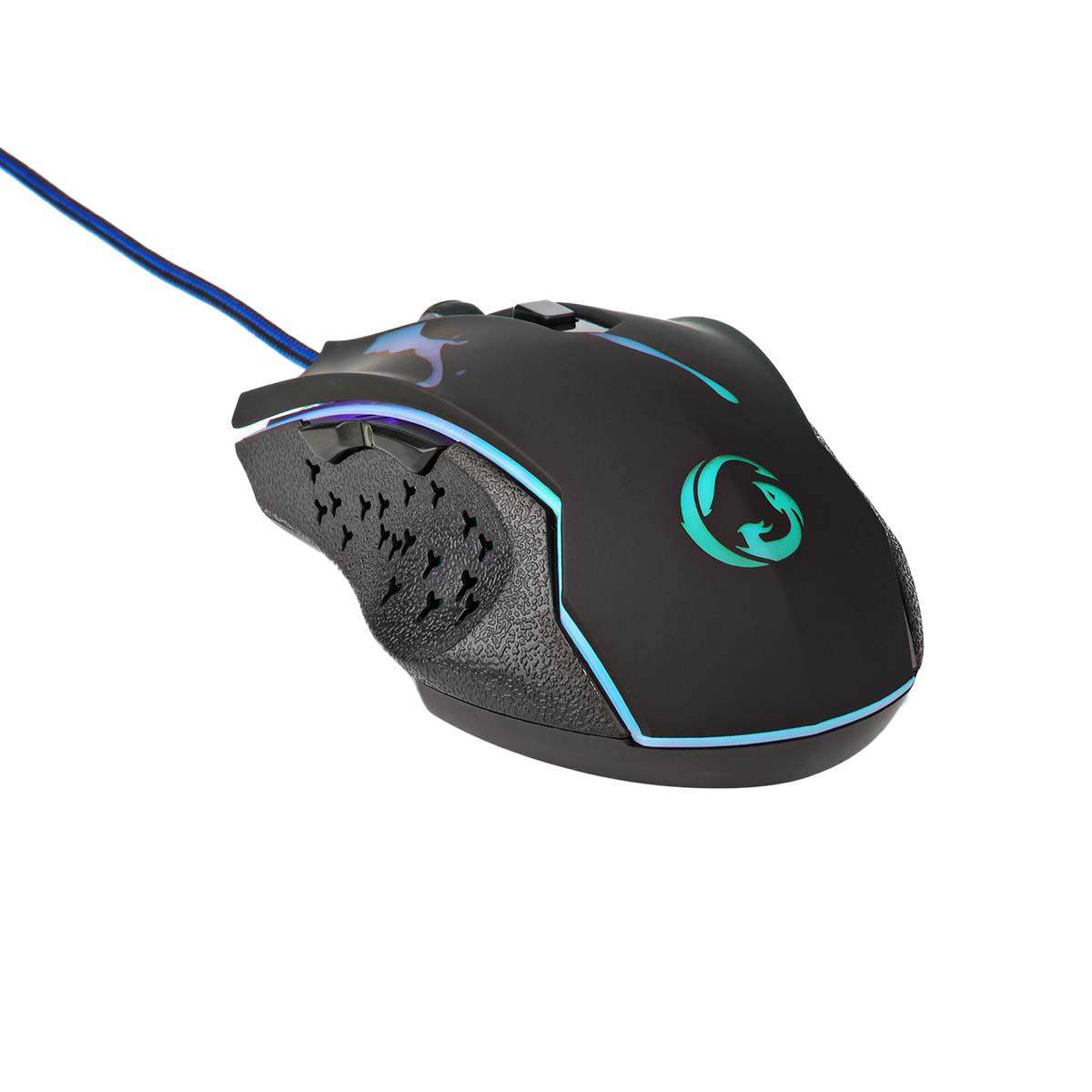 Alternativ bild 1 för Nedis Gaming - mouse - USB - black - Mouse - Optic - 6 knappar - Svart