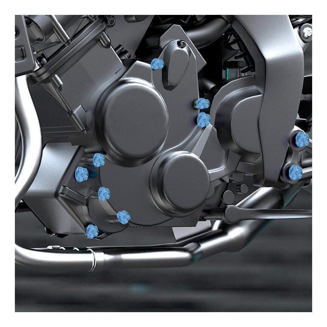 Skruebeskyttelse til Motorcykel - 30 stk - Blå