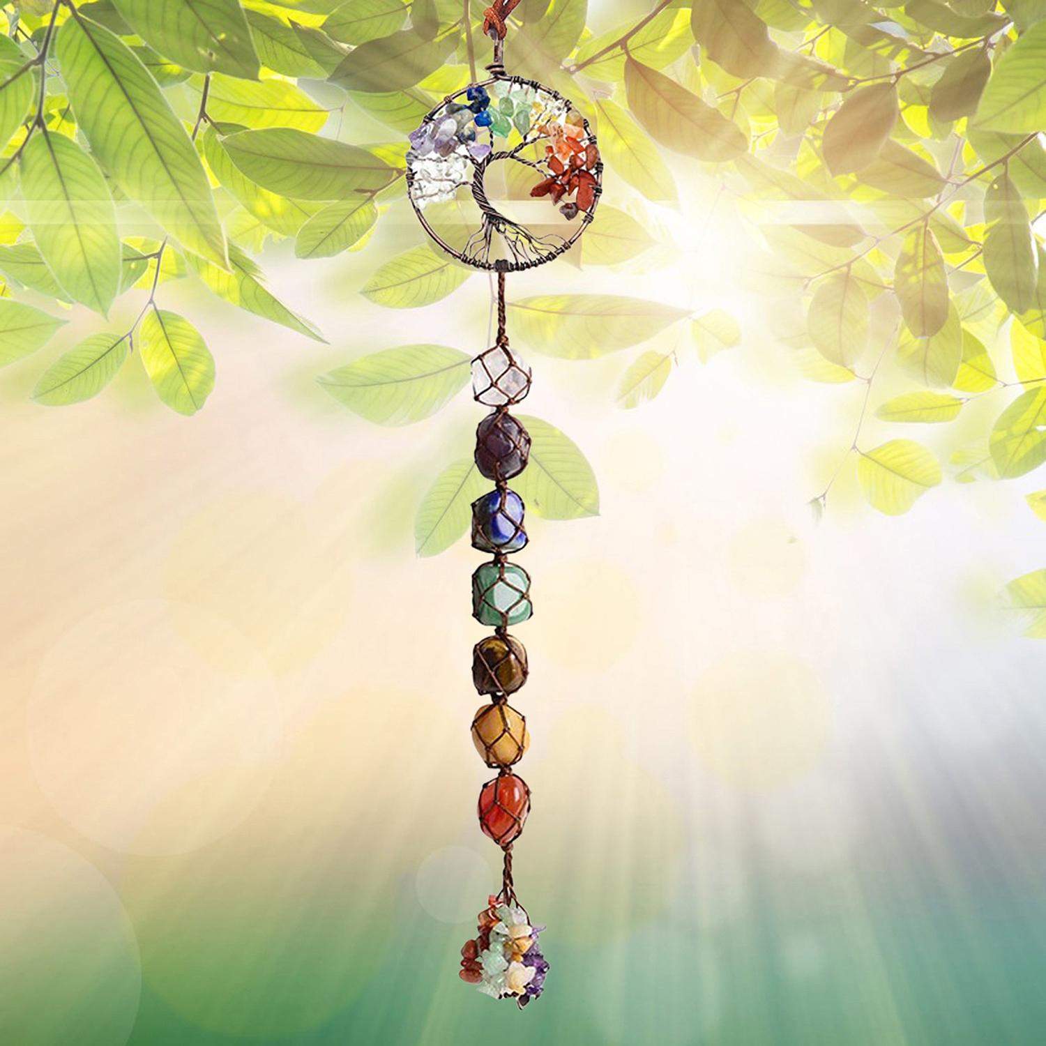 Hängande Dekoration med Chakra-Kristaller | Hem & Hobby - Hem & Hushåll - Inredning & Dekoration - Övriga Inredningsdetaljer | Pryloteket