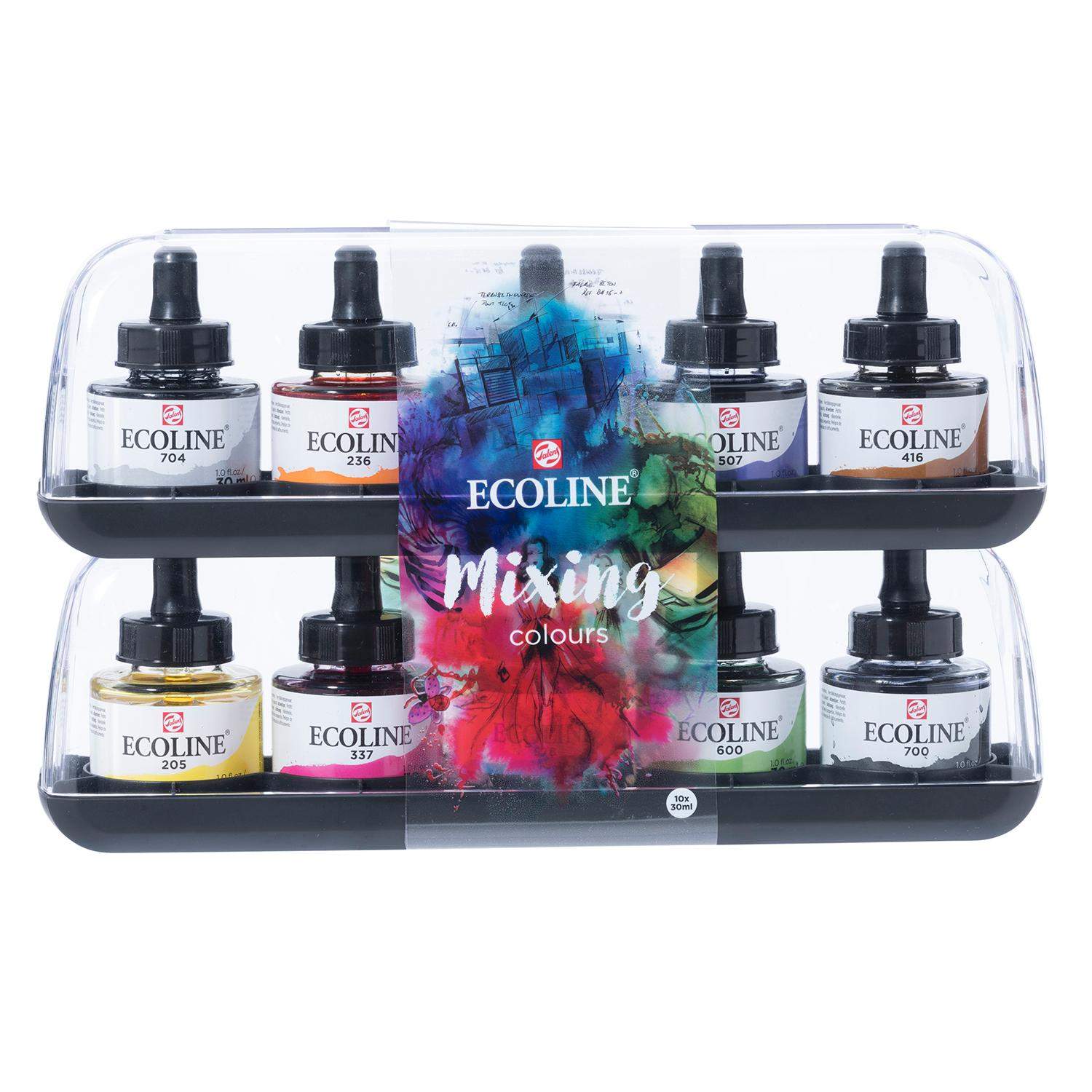 Vesivärisarja - Pipettipurkki - 30 ml - 10 kpl.