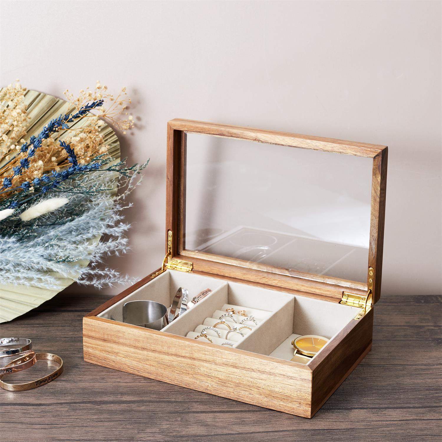 Smyckesskrin 24 x 16 - Trä | Mode & Accessoarer - Smycken, Smyckesset & Tillbehör - Smyckeskrin | Pryloteket