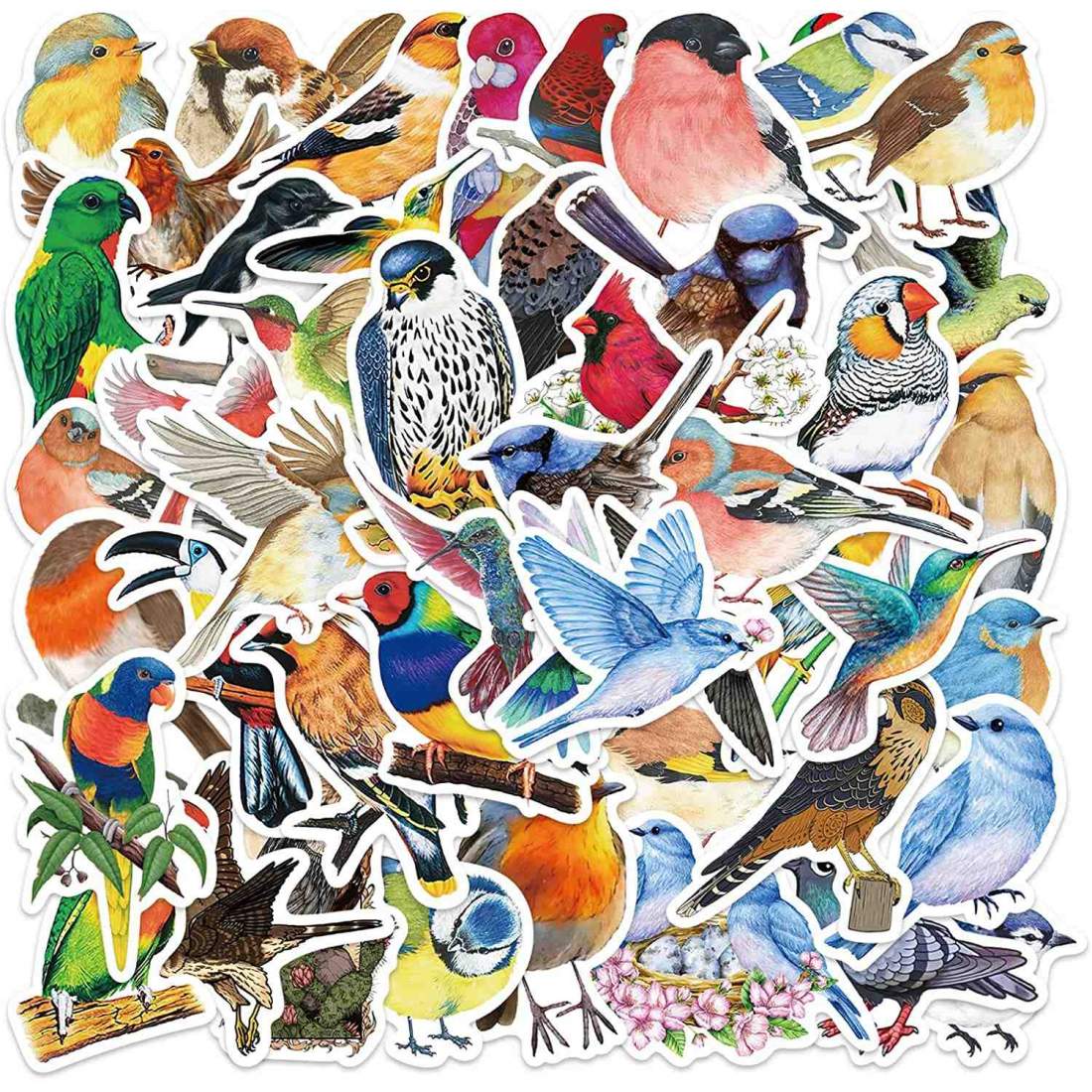 Klistermärken med Fåglar - 50 st | Leksaker & Spel - Leksaker - Rittillbehör & Pyssel - Klistermärken - Klistermärken Barn | Pryloteket