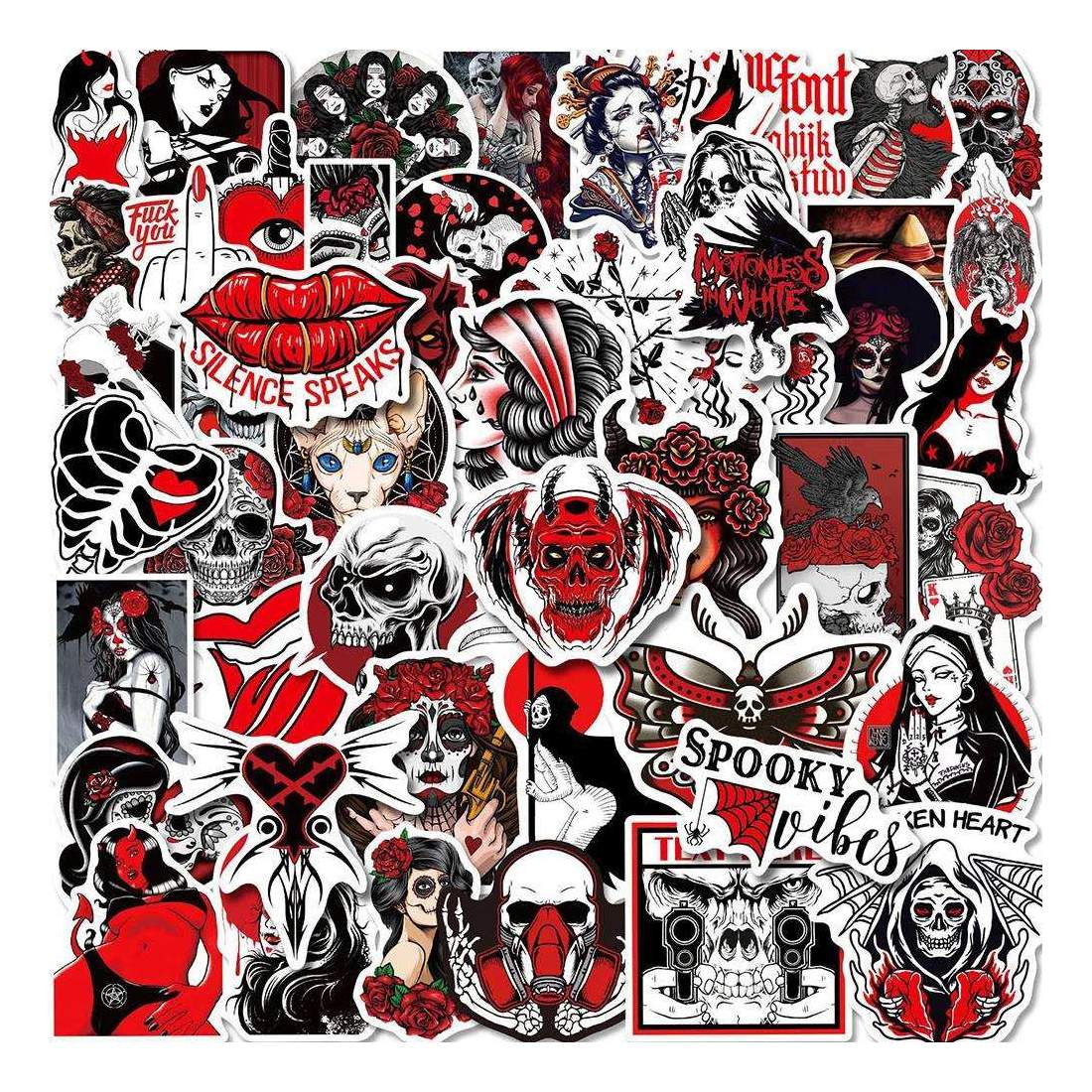 Klistermärken med Gotiska Motiv - 50 st | Leksaker & Spel - Leksaker - Rittillbehör & Pyssel - Klistermärken - Klistermärken Barn | Pryloteket