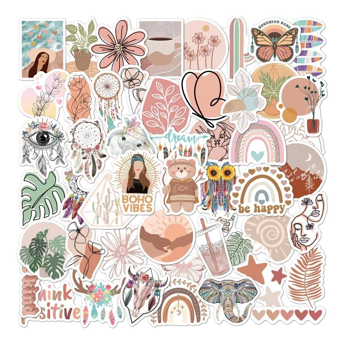 Klistermärken - Bohemiska Konstmotiv - 50 st | Leksaker & Spel - Leksaker - Rittillbehör & Pyssel - Klistermärken - Klistermärken Barn | Pryloteket