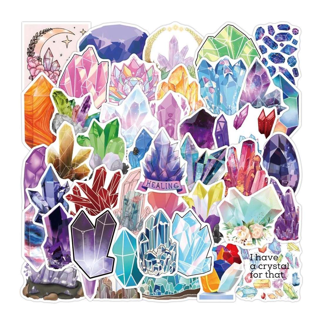Klistermärken - Kristaller - 50 st | Leksaker & Spel - Leksaker - Rittillbehör & Pyssel - Klistermärken - Klistermärken Barn | Pryloteket
