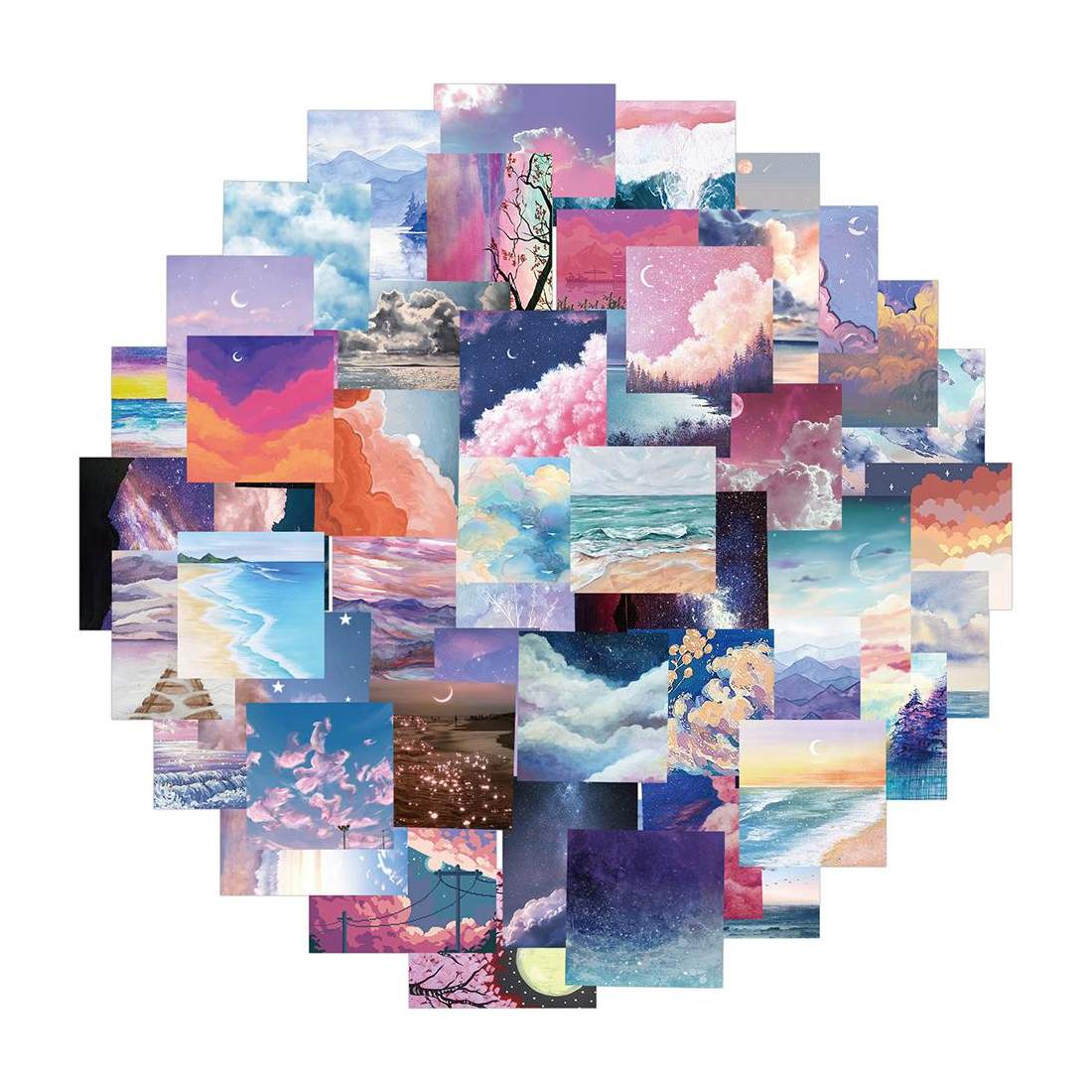 Klistermärken - Vackra Landskap - 50 st | Leksaker & Spel - Leksaker - Rittillbehör & Pyssel - Klistermärken - Klistermärken Barn | Pryloteket