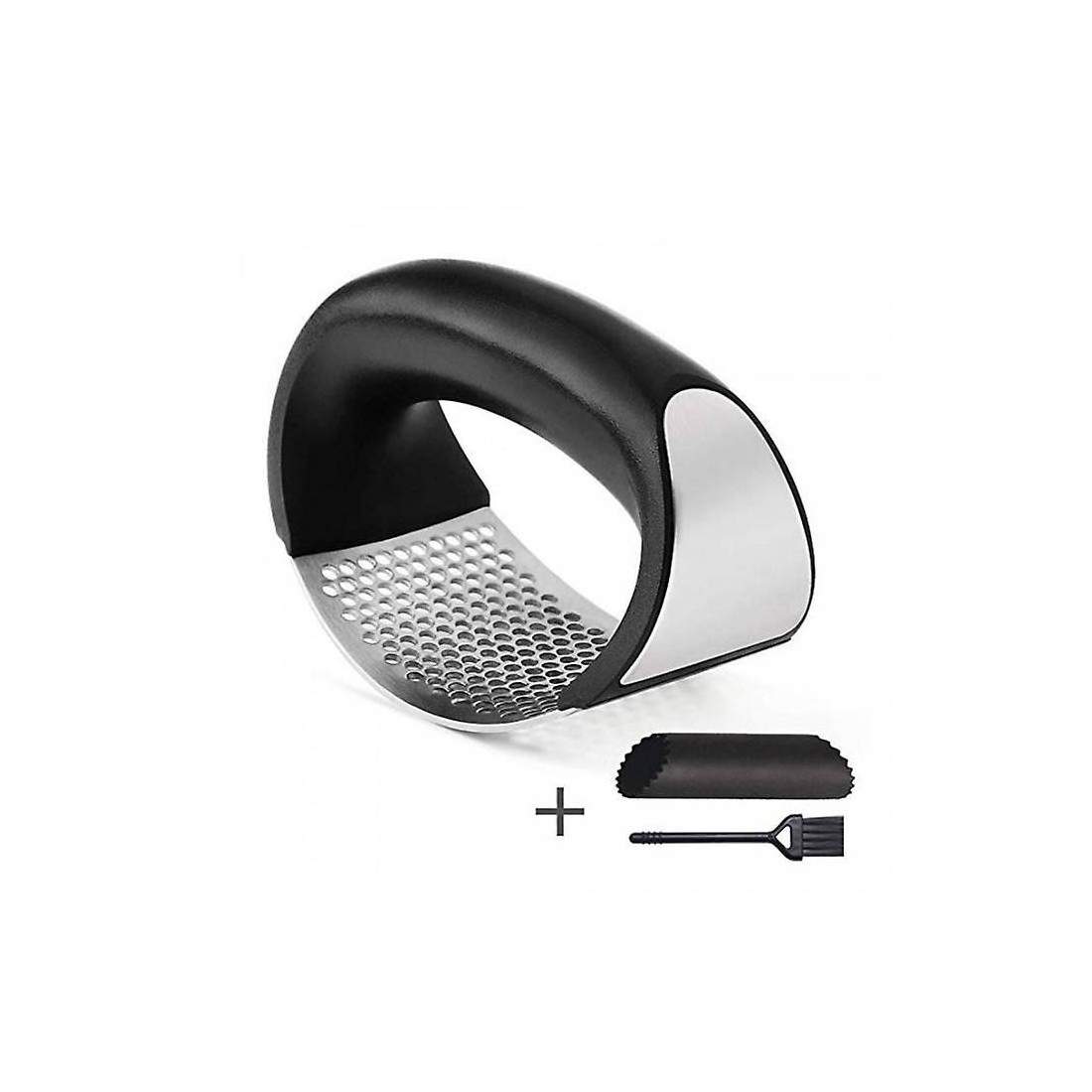 Garlic press in steel with accessories eStore