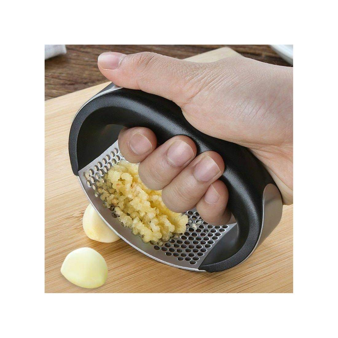 Garlic press in steel with accessories eStore
