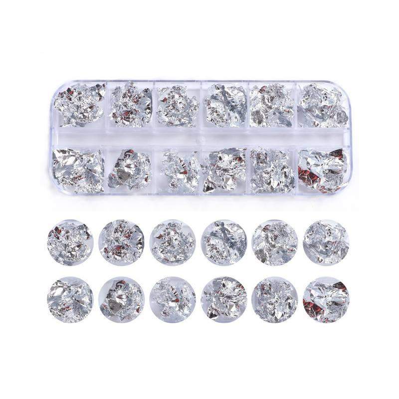 12x Metallinen Kynsifolio