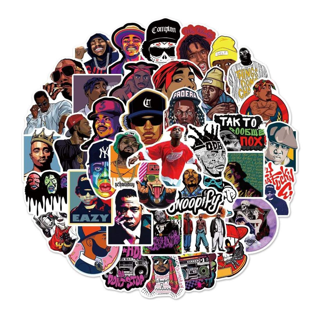 Klistermärken Hip Hop - 50 st | Leksaker & Spel - Leksaker - Rittillbehör & Pyssel - Klistermärken | Pryloteket