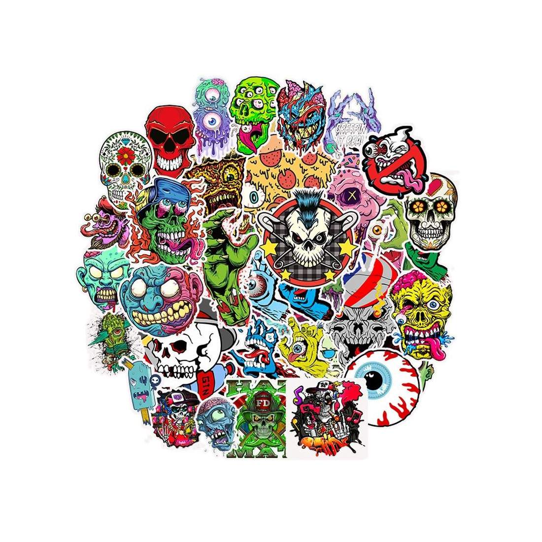 Klistermärken - Skräck - Zombies - 50 st | Leksaker & Spel - Leksaker - Rittillbehör & Pyssel - Klistermärken | Pryloteket