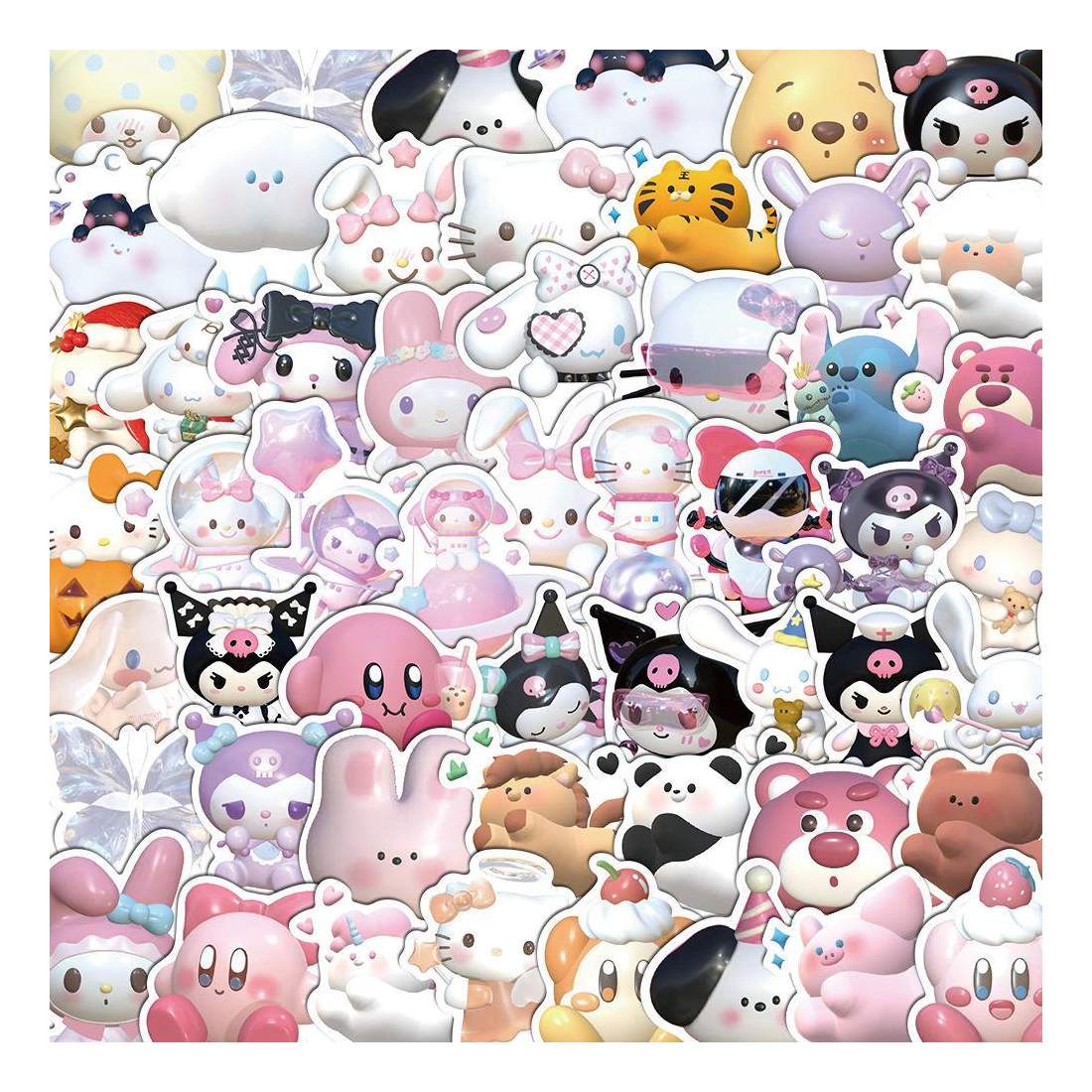 Klistermärken - Kawaii - 50 st | Leksaker & Spel - Leksaker - Rittillbehör & Pyssel - Klistermärken | Pryloteket