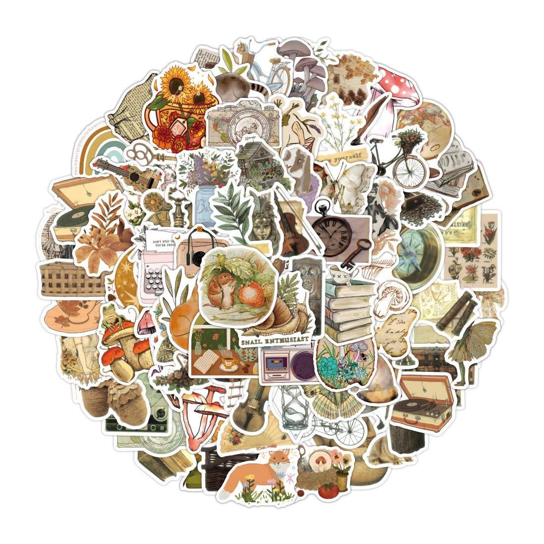 Klistermärken - Vintage-stil - 50 st | Leksaker & Spel - Leksaker - Rittillbehör & Pyssel - Klistermärken | Pryloteket