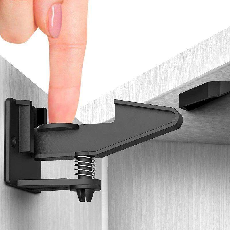 Lapsilukko kaappeihin ja luukkuihin - musta - 5 kpl - 5 kpl