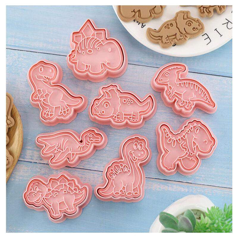 Små kageformer af plastik - dinosaurer - 8 stk