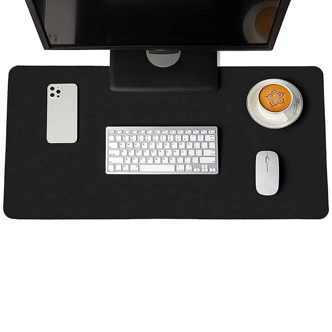 Stort Skrivbordsunderlägg - Svart - Konstläder | Elektronik - Datortillbehör - Musmattor | Pryloteket