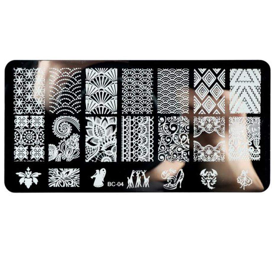 Tarjotin kynsien leimaamista varten - mandala-kuvio