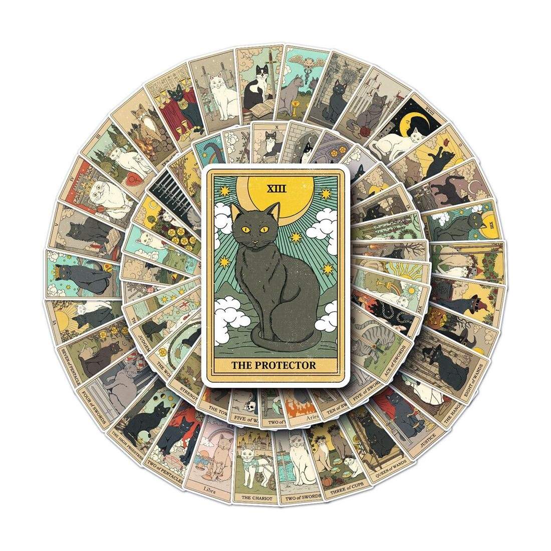 Klistermärken - Katter - Tarot - 62 st | Leksaker & Spel - Leksaker - Rittillbehör & Pyssel - Klistermärken | Pryloteket