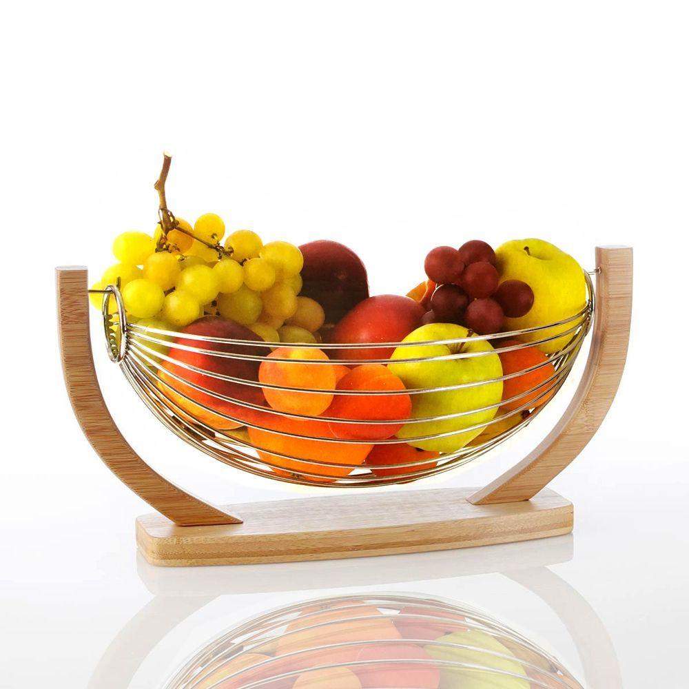 Alternativ bild 0 för 5five fruktskål 5five swing förkromad rostfri metall (36,5 x 21 x 18,5 cm)