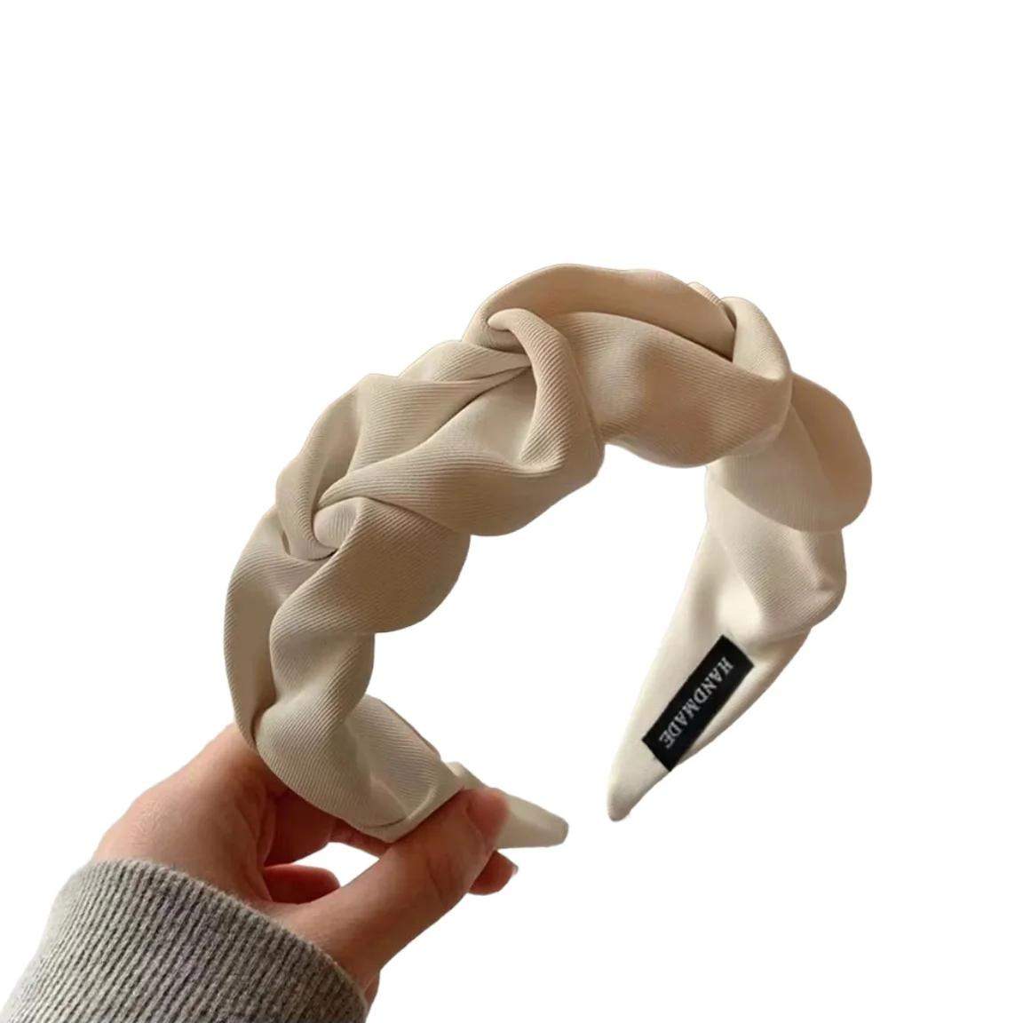 Elegantti diademi - valkoinen tekstiili