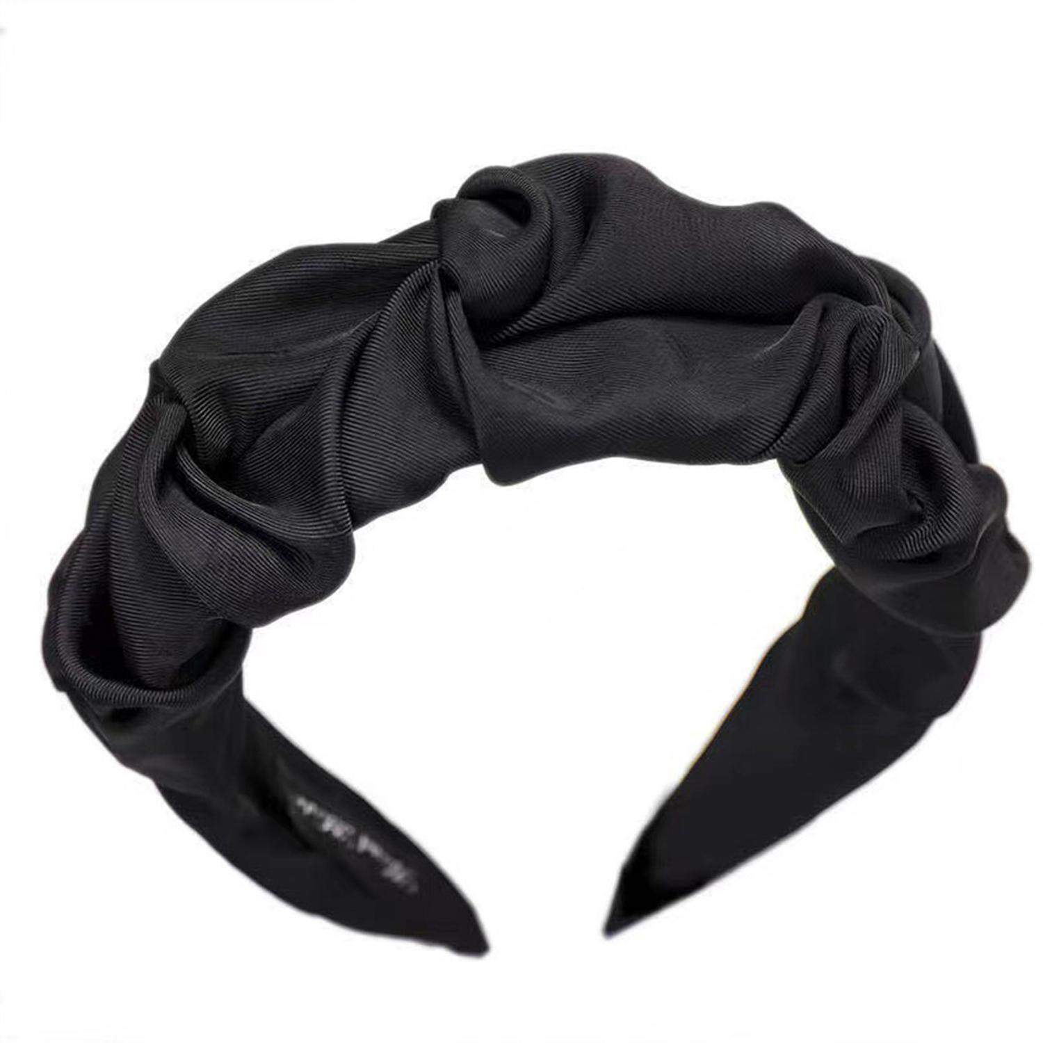 Diadem med rynkeeffekt - sort