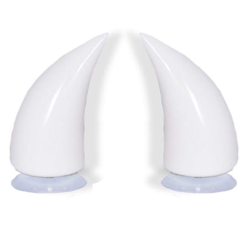 Dekor till Motorcykelhjälm - Vita Djävulshorn | Sport & Fritid - Cykeltillbehör | Pryloteket