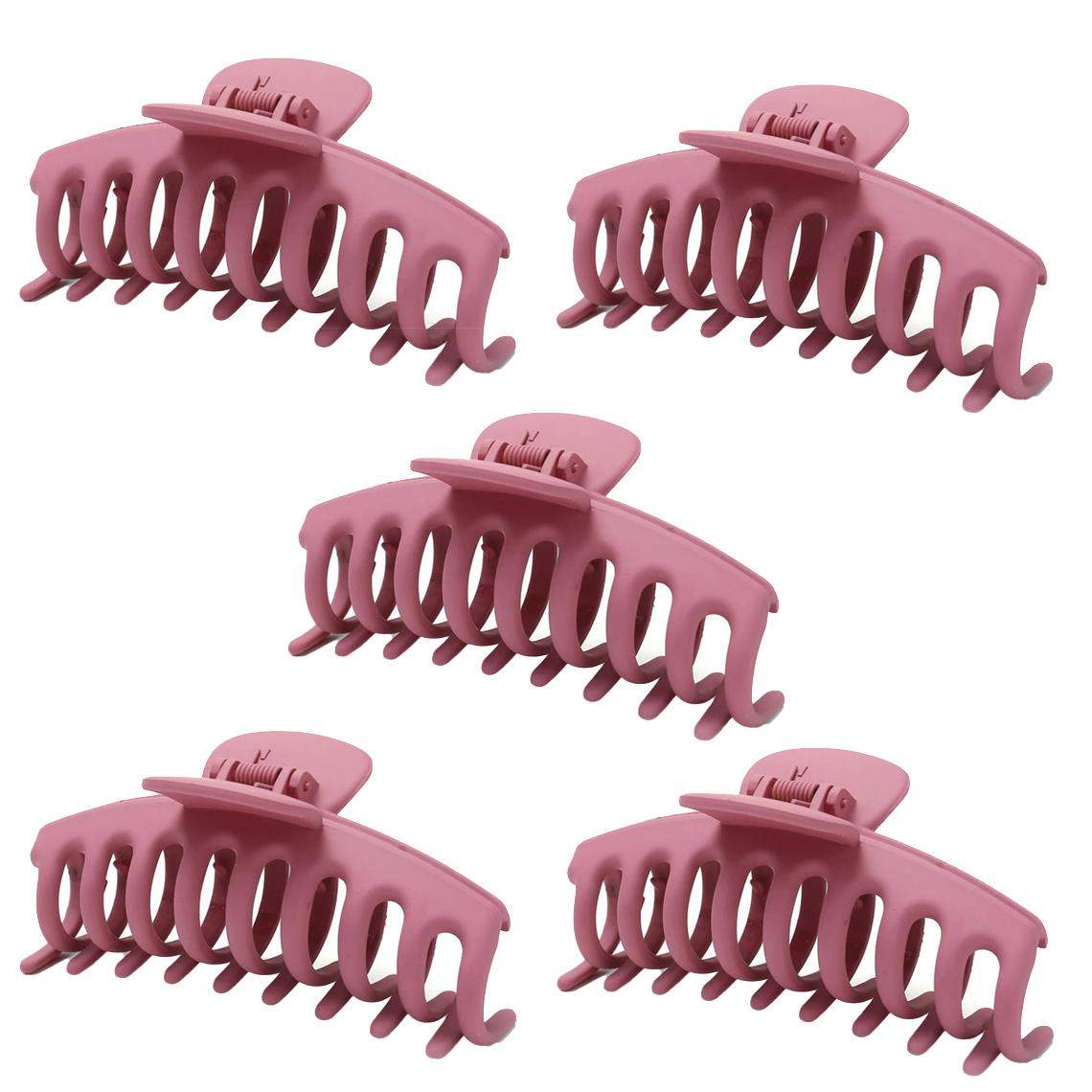 Hårspænde xl - pink - 5 stk