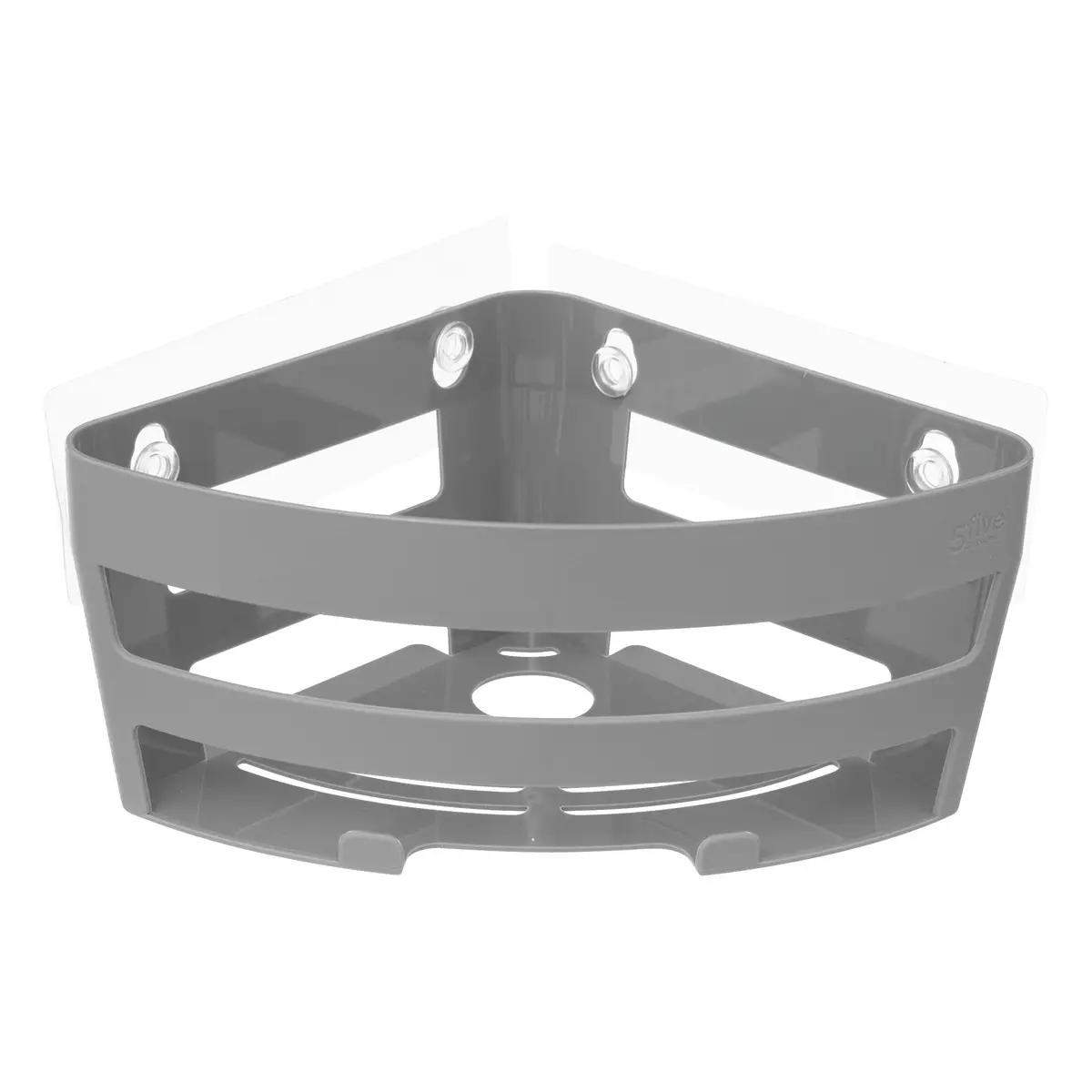 Hjørnehylde til bruser - sug - grå